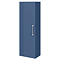 Roxbury Deco Fluted Blue Wall Hung Tall Storage Cabinet With Chrome Handle