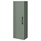 Roxbury Deco Fluted Green Wall Hung Tall Storage Cabinet with Matt Black Handle
