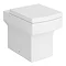Roxbury Deco Fluted Grey Floorstanding Vanity Unit + Toilet Package (Chrome Flush & Handles)