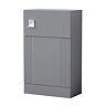 Roxbury Deco Fluted Grey Floorstanding Vanity Unit + Toilet Package (Chrome Flush & Handles)
