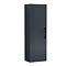 Roxbury Deco Fluted Anthracite Grey Wall Hung Tall Storage Cabinet with Matt Black Handle