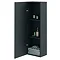 Roxbury Deco Fluted Anthracite Grey Wall Hung Tall Storage Cabinet with Matt Black Handle