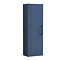 Roxbury Deco Fluted Blue Wall Hung Tall Storage Cabinet with Matt Black Handle