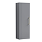 Roxbury Deco Fluted Grey Wall Hung Tall Storage Cabinet with Brushed Brass Handle