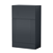 Roxbury Deco Fluted Vanity Unit & Toilet Set – Anthracite Grey, Floorstanding, Brushed Brass Flush & Handles