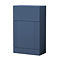 Roxbury Deco Fluted Vanity Unit & Toilet Set – Blue, Floorstanding, Brushed Brass Flush & Handles