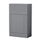 Roxbury Deco Fluted Vanity Unit & Toilet Set – Grey, Floorstanding, Brushed Brass Flush & Handles