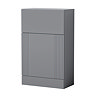 Roxbury Deco Fluted Vanity Unit & Toilet Set – Grey, Floorstanding, Matt Black Flush & Handles