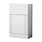 Roxbury Deco Fluted Vanity Unit & Toilet Set – White, Floorstanding, Brushed Brass Flush & Handles