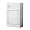 Roxbury Deco Fluted White Floorstanding Vanity Unit + Toilet Package (Chrome Flush & Handles)