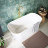 Roxbury Double Ended Curved Freestanding Bath (1650 x 780mm) with Waste