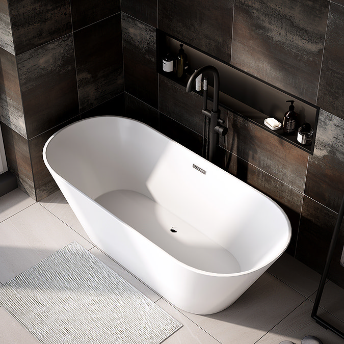 Roxbury Freestanding Bath with Chrome Waste - 1700 × 740mm