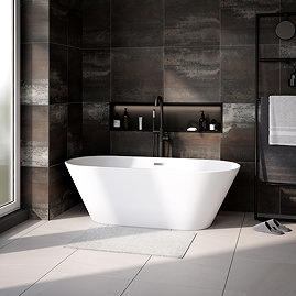 Roxbury Freestanding Bath with Chrome Waste - 1700 × 740mm