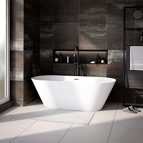 Roxbury Freestanding Bath with Chrome Waste - 1700 × 740mm