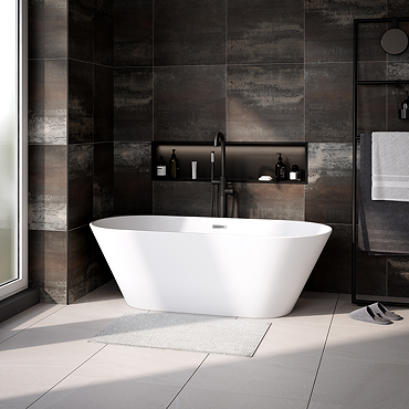 Roxbury Freestanding Bath with Chrome Waste - 1700 × 740mm