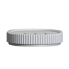 Roxbury Grey Fluted Soap Dish