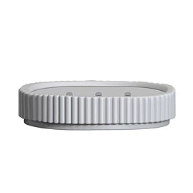 Roxbury Grey Fluted Soap Dish