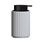 Roxbury Grey Fluted Flat Top Soap Dispenser