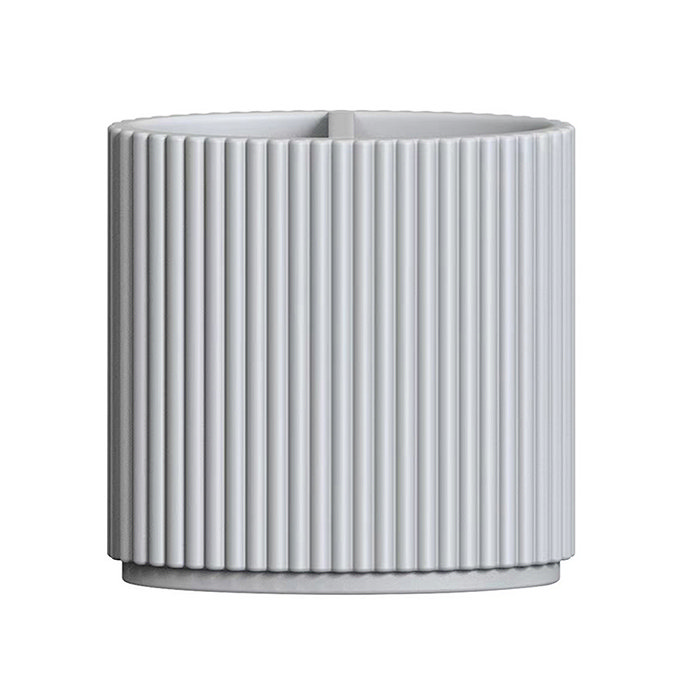 Roxbury Grey Fluted Toothbrush Holder