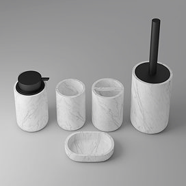 Roxbury Marble Effect Bathroom Accessories Set 5 Piece