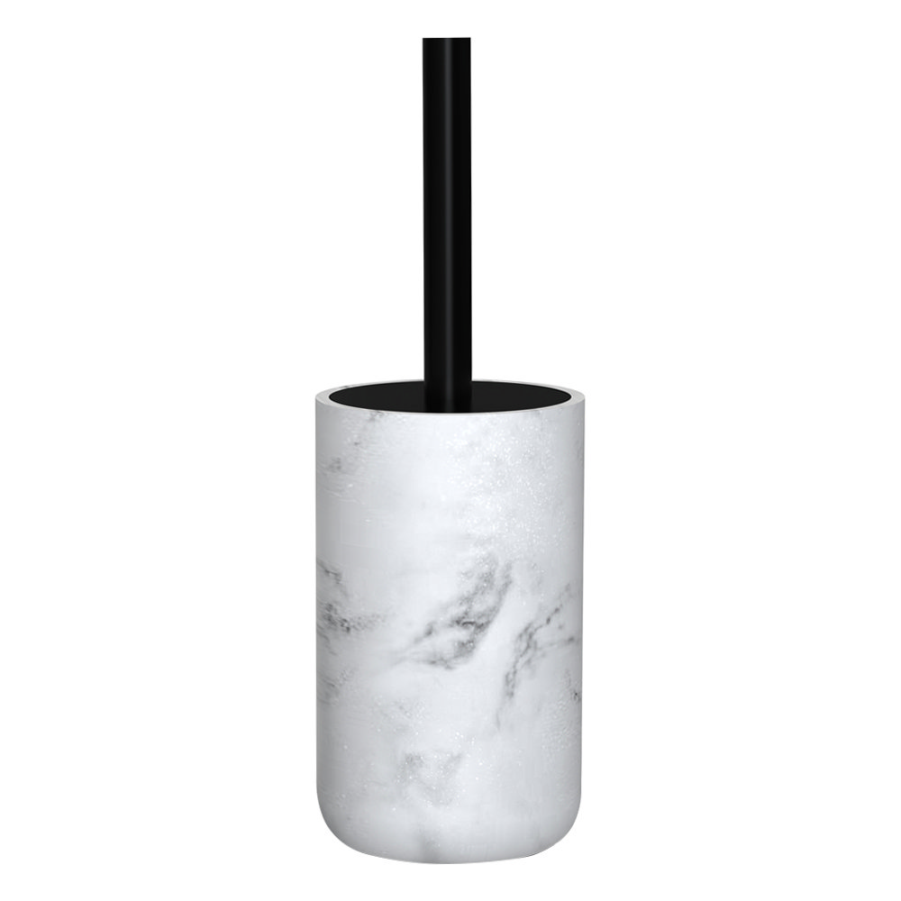 Marble effect toilet clearance brush holder