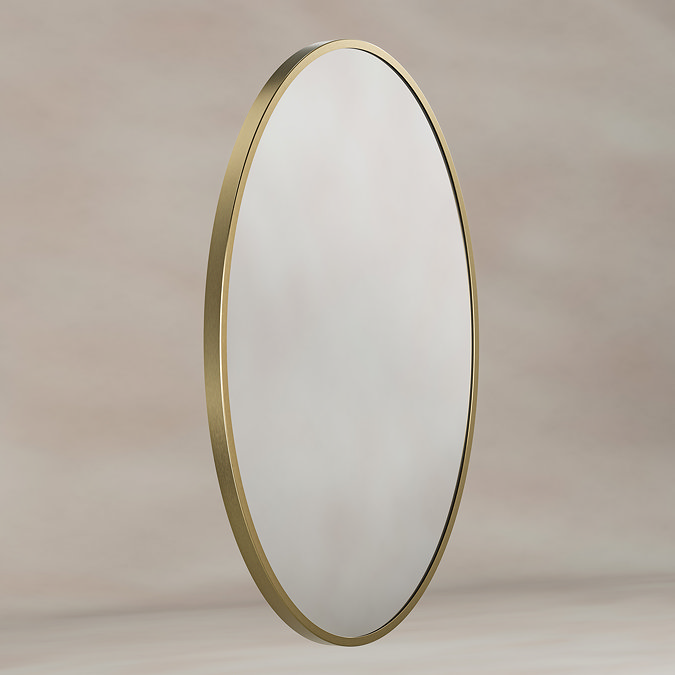 Roxbury Oval 550 x 800mm Brushed Brass Mirror