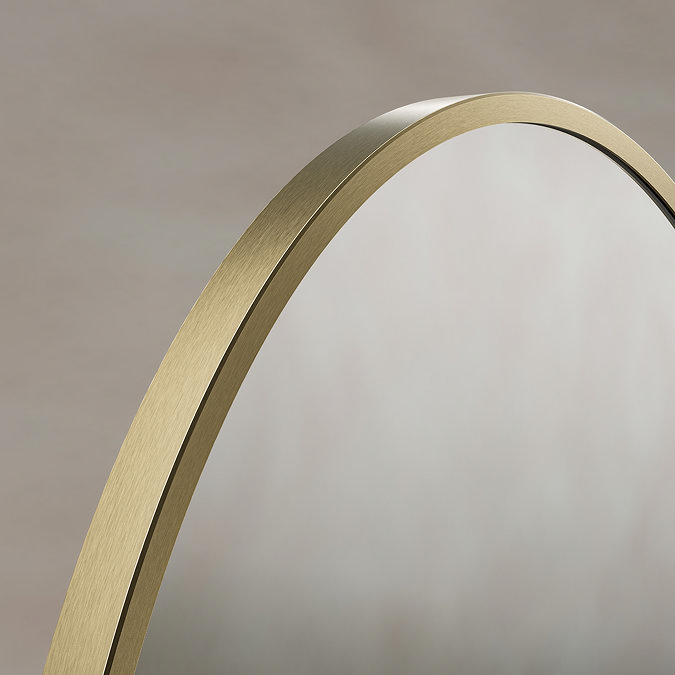 Roxbury Oval 550 x 800mm Brushed Brass Mirror