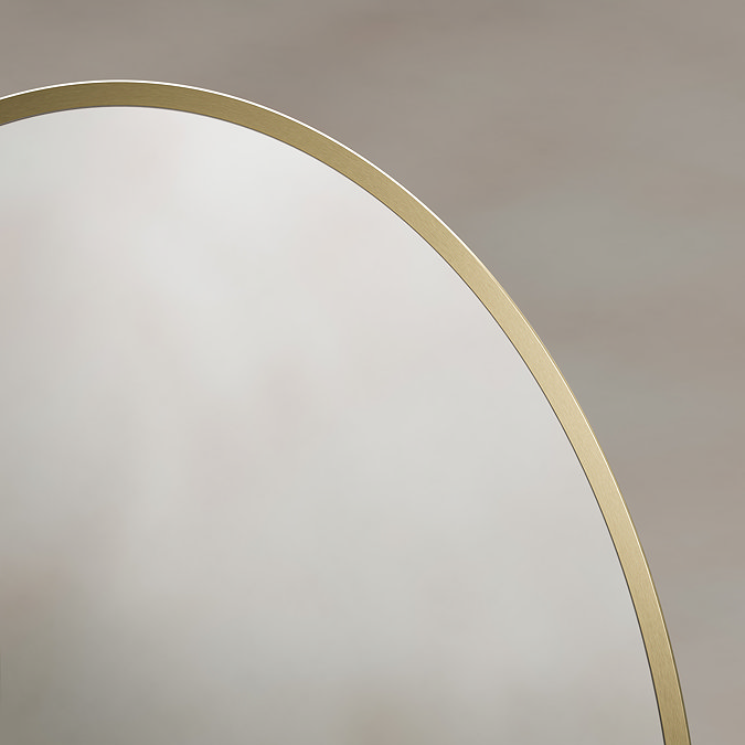 Roxbury Oval 550 x 800mm Brushed Brass Mirror