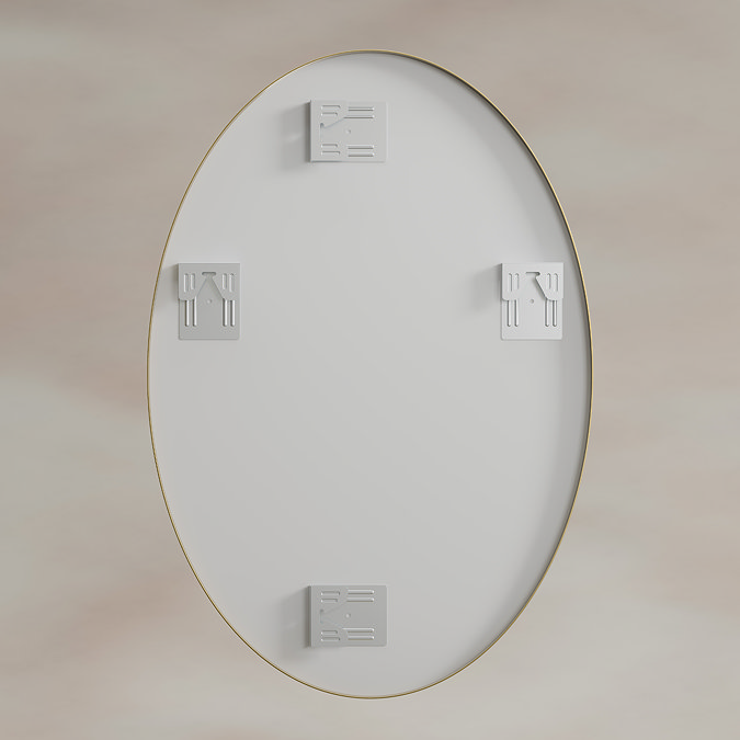 Roxbury Oval 550 x 800mm Brushed Brass Mirror