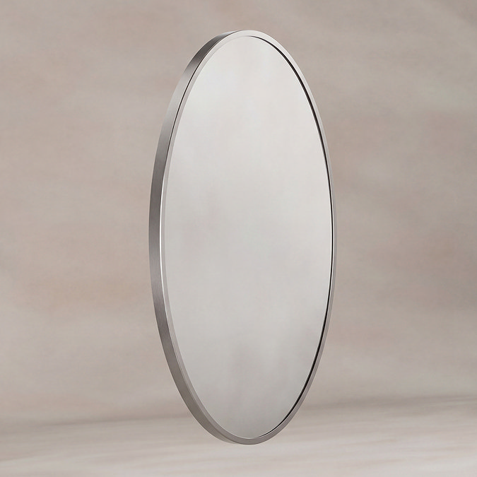 Roxbury Oval 550 x 800mm Brushed Nickel Mirror