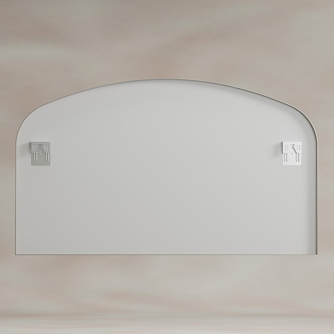 Roxbury Overmantle Arch 1200 x 700mm Brushed Nickel Mirror