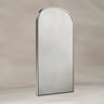Roxbury Overmantle Arch 600 x 900mm Brushed Nickel Mirror