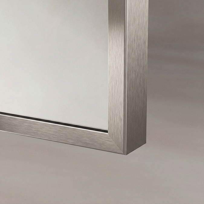 Roxbury Overmantle Arch 600 x 900mm Brushed Nickel Mirror