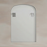 Roxbury Overmantle Arch 600 x 900mm Brushed Nickel Mirror