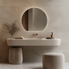 Round Cut Mirror 100cm