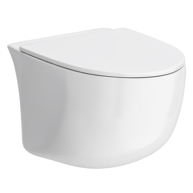 Roxbury Round Gloss White Wall Hung Toilet incl. Soft Close Seat