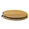 Roxbury Solid Oak Soft-Close Toilet Seat with Chrome Hinges