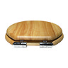 Roxbury Solid Oak Soft-Close Toilet Seat with Chrome Hinges
