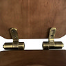 Roxbury Solid Walnut Soft-Close Toilet Seat with Antique Brass Hinges