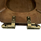 Roxbury Solid Walnut Soft-Close Toilet Seat with Brushed Brass Hinges