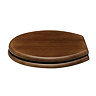 Roxbury Solid Walnut Soft-Close Toilet Seat with Brushed Brass Hinges