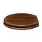 Roxbury Solid Walnut Soft-Close Toilet Seat with Brushed Brass Hinges