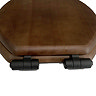 Roxbury Solid Walnut Soft-Close Toilet Seat with Matt Black Hinges