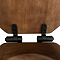 Roxbury Solid Oak Toilet Seat  Hinge Pack - Matt Black