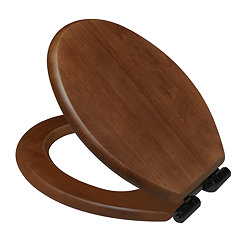 Roxbury Solid Walnut Soft-Close Toilet Seat with Matt Black Hinges