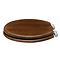 Roxbury Solid Walnut Toilet Seat with Chrome Hinges