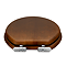 Roxbury Solid Walnut Toilet Seat with Chrome Hinges