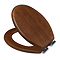 Roxbury Solid Walnut Toilet Seat with Chrome Hinges