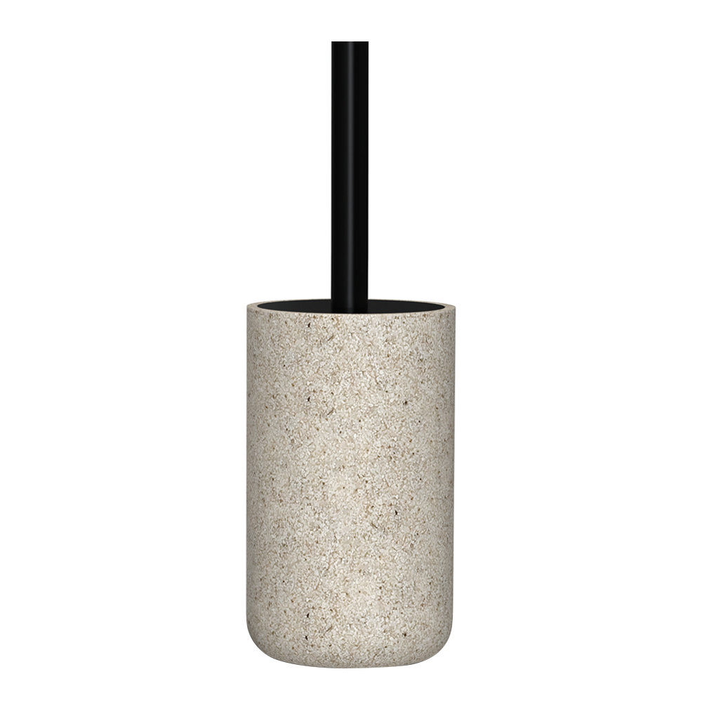 Stone effect toilet brush hot sale holder