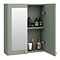Roxbury Traditional 600mm Satin Green Mirror Cabinet with Brushed Brass Handles